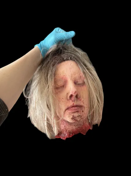 Realistic horror prop body or severed head by Scare Designz
